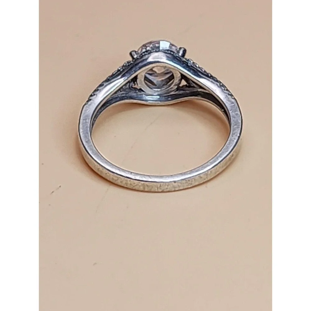 Vtg KIRAN JEWELS KRN Signed 925 Sterling Silver CZ Ring Size 8¼ FREE $HIPPING!!‎
